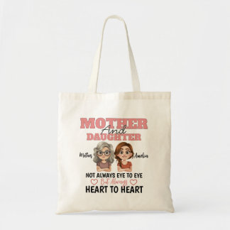 Bolsa Tote Mom And Daughter Hearts Connected Across Miles