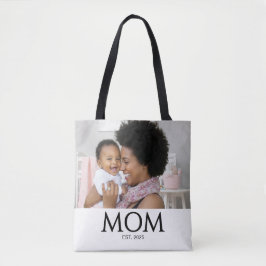 Bolsa Tote Mom Established Classic Caps White Photo