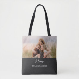 Bolsa Tote Mom Established Elegant Script Photo