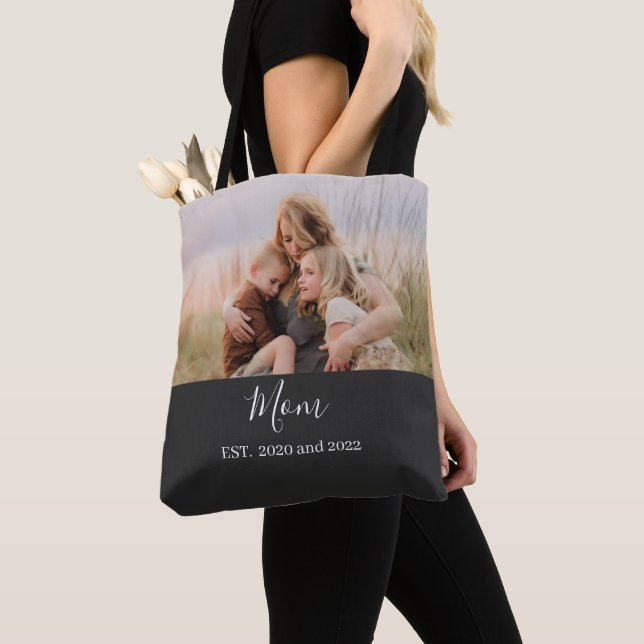 Bolsa Tote Mom Established Elegant Script Photo (Close Up)