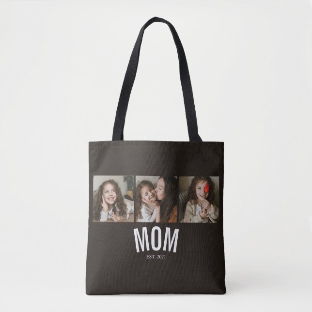 Bolsa Tote Mom Established Minimal Black 3 Photo (Frente)