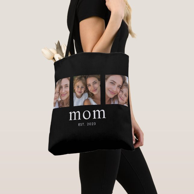 Bolsa Tote Mom Established Modern Black 3 Photo (Close Up)