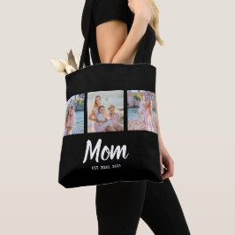 Bolsa Tote Mom Established Modern Script Black 3 Photo