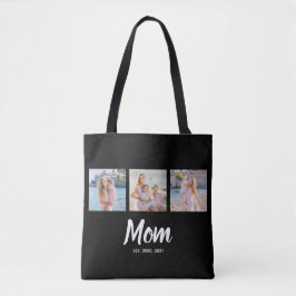 Bolsa Tote Mom Established Modern Script Black 3 Photo