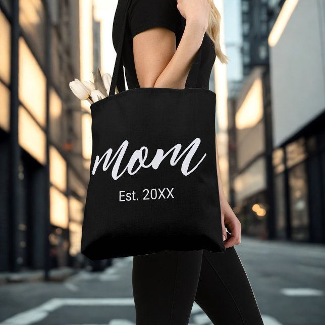 Bolsa Tote Mom Established New Mom Script Gift (Criador carregado)