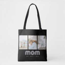 Bolsa Tote Mom Established Retro Script Black 3 Photo