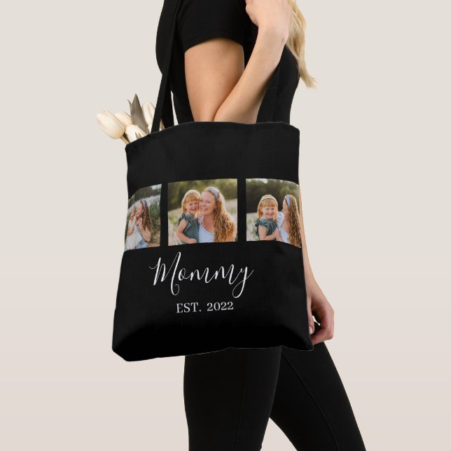 Bolsa Tote Mom Established Script Black 3 Photo (Close Up)