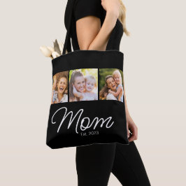 Bolsa Tote Mom Established Script Black 3 Photo