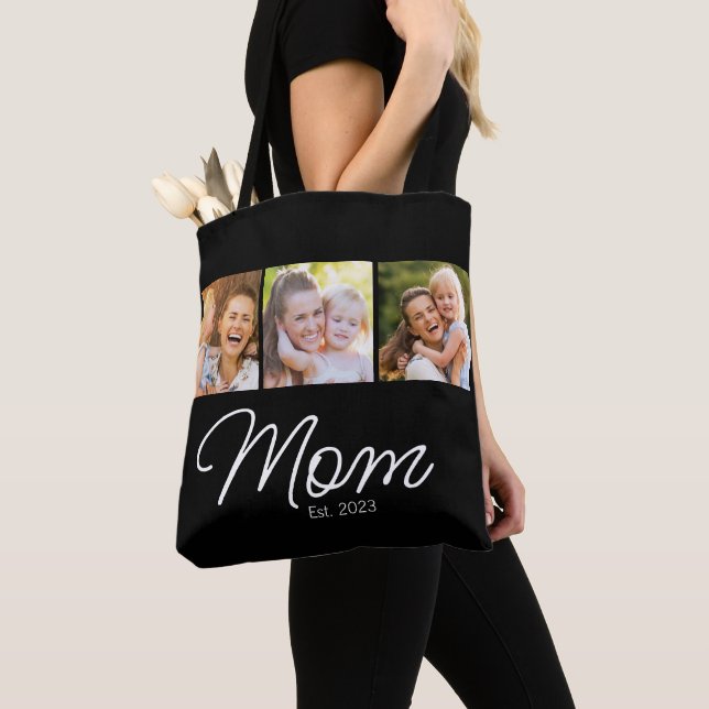 Bolsa Tote Mom Established Script Black 3 Photo (Close Up)