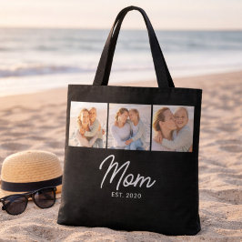 Bolsa Tote Mom Established Script Black 3 Photo