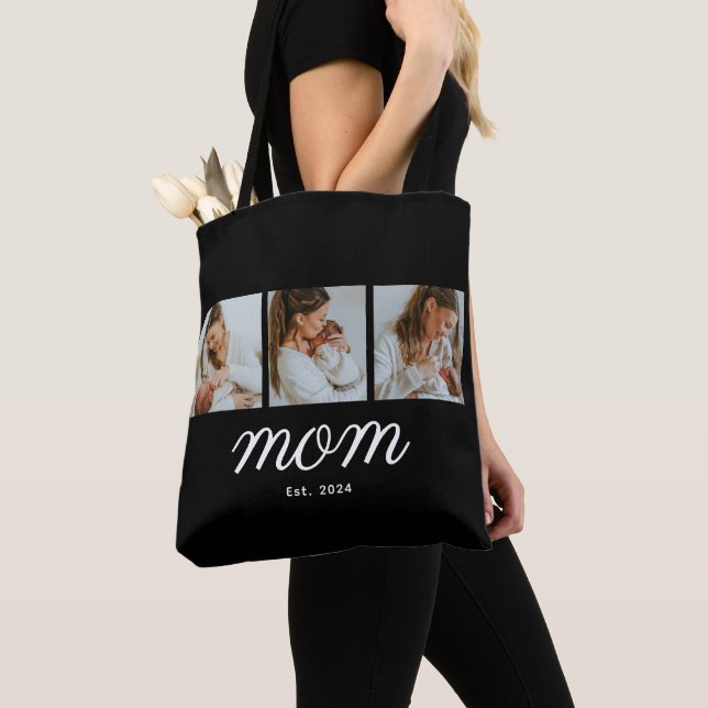 Bolsa Tote Mom Established Script Black 3 Photo (Close Up)