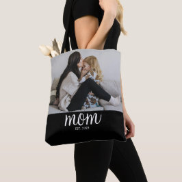 Bolsa Tote Mom Established Script Black Photo