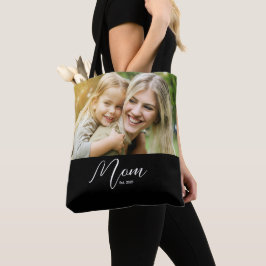 Bolsa Tote Mom Established Script Black Photo