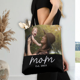Bolsa Tote Mom Established Script Black Photo