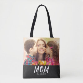 Bolsa Tote Mom Established Script Black Photo