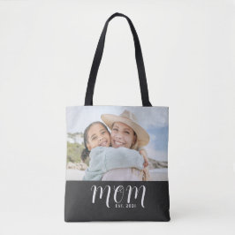 Bolsa Tote Mom Established Script Black Photo