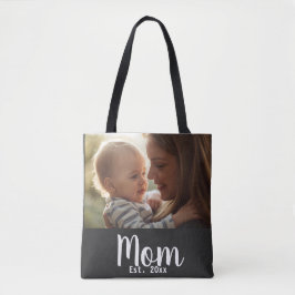 Bolsa Tote Mom Established Script Black Photo