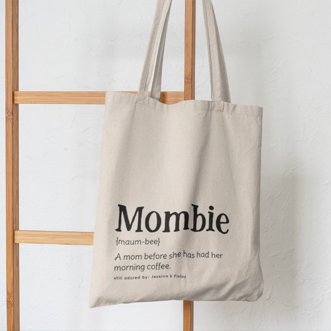 Bolsa Tote MOMBIE - Engraçado Definição de Mãe (Criador carregado)