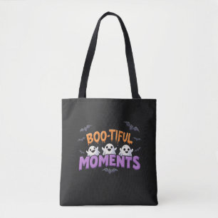 Bolsa Tote Momentos Boo-Tifulos Fantasmas e Morcegos Fofos de