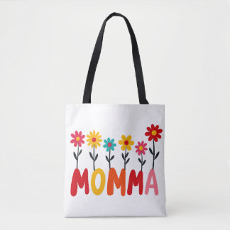 Bolsa Tote MOMMA Bloom - Whimsical Floral Drawn Art