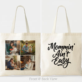 Bolsa Tote Mommin Aint Easy Brush Script 4 Photo