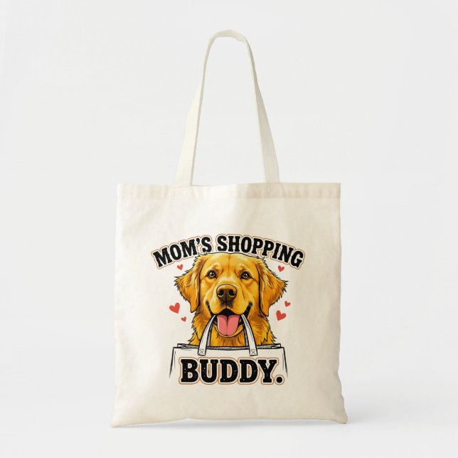 Bolsa Tote Mom's Shopping Buddy Golden Retriever (Frente)