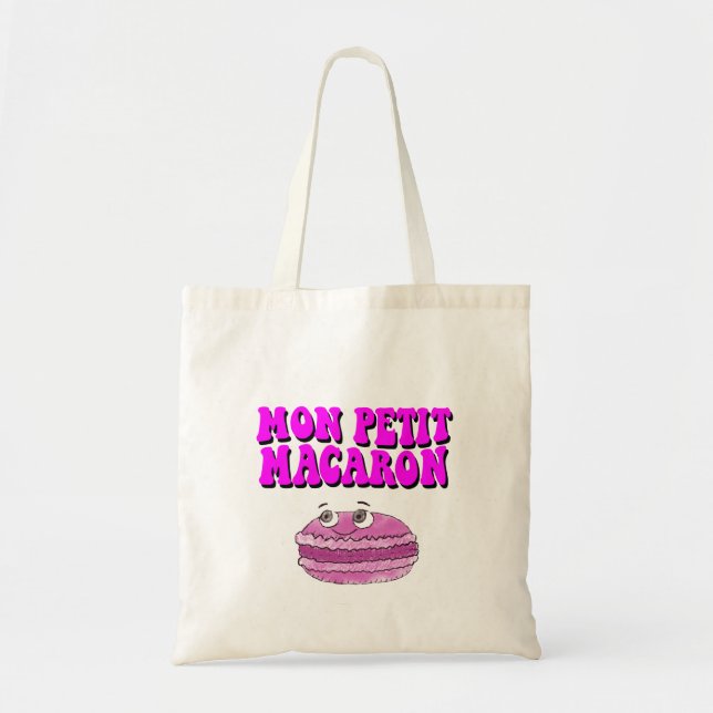 Bolsa Tote Mon Petit Macaron Retro Groovy Text (Frente)