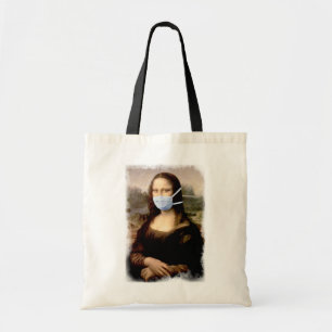 Bolsa Tote Mona Lisa com Máscara Da Vinci Caçoando As Artes