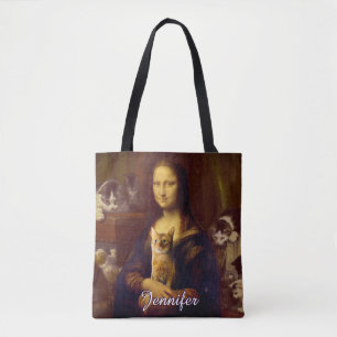 Bolsa Tote Mona Lisa e seu gato