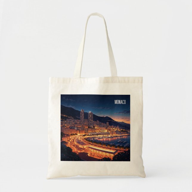 Bolsa Tote Mônaco Monte Carlo à noite (Frente)