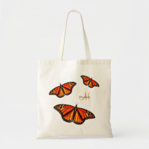 Bolsa Tote Monarca borboletas monograma