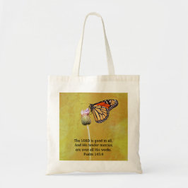 Bolsa Tote Monarch Butterfly Faith Big Bag com Escritura