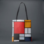 Bolsa Tote Mondrian - Composição com Plano Vermelho Grande<br><div class="desc">Composição com Plano Vermelho Grande,  famosa pintura de Piet Mondrian</div>