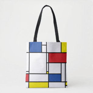 Bolsa Tote Mondrian Minimalist Geométrico De Stijl Modern Art