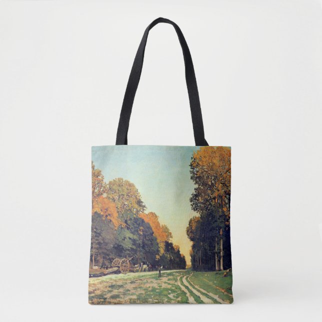 Bolsa Tote Monet - A estrada entre Chailly e Fontainebleau (Frente)