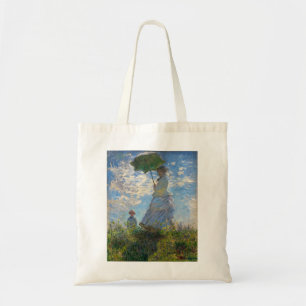 Bolsa Tote Monet a mulher do passeio com um parasol