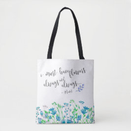 Bolsa Tote Monet eu devo ter o jardim sempre azul das flores