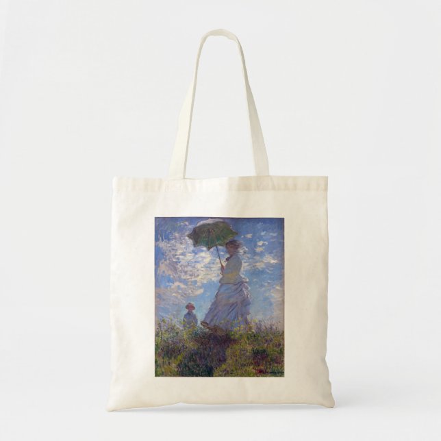 Bolsa Tote Monet France Impressionista Pessoas Mulher com Par (Frente)