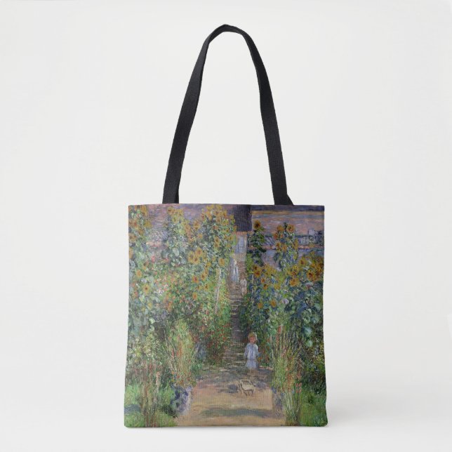 Bolsa Tote Monet Garden Vetheuil Impressionim Pintura (Frente)