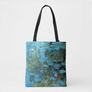 Bolsa Tote Monet - Lírios De Água, Turquesa
