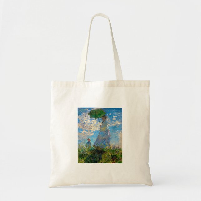 Bolsa Tote Monet Mulher Guarda-Sol Impressionismo (Frente)