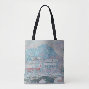 Bolsa Tote Monet - Noruega, Sandviken Village na neve
