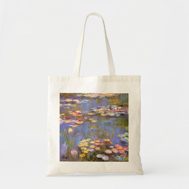 Bolsa Tote MONET Water Lily 1916 hons brilhantes sacola (Frente)