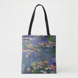 Bolsa Tote Monet Water Lily - Pintura de plataforma