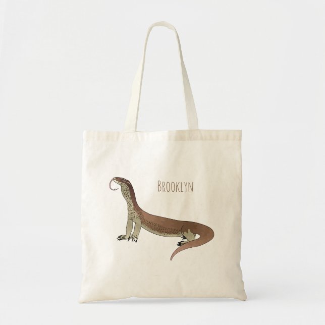 Bolsa Tote Monitor de desenho de lagarto (Frente)