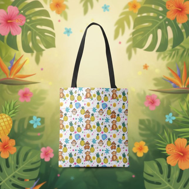 Bolsa Tote Monkey Business Pattern (Criador carregado)