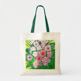 Bolsa Tote Monochromatic, Rosas, Dianthus caryophyllus, Gerb