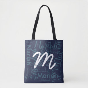 Bolsa Tote monogram on navy blue fashion