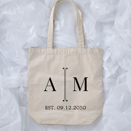 Bolsa Tote Monogram Simple Minimal Wedding Welcome Gift