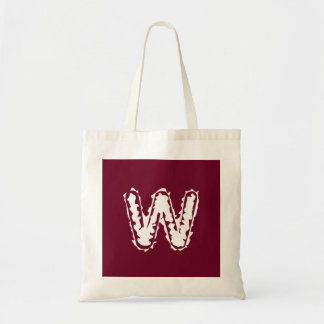 Bolsa Tote Monograma assustador branco em vermelho